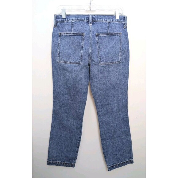 NWT J Crew Jeans High Rise Straight Crop Style Denim BT039 Size 27 Patch Pockets - Picture 9 of 15